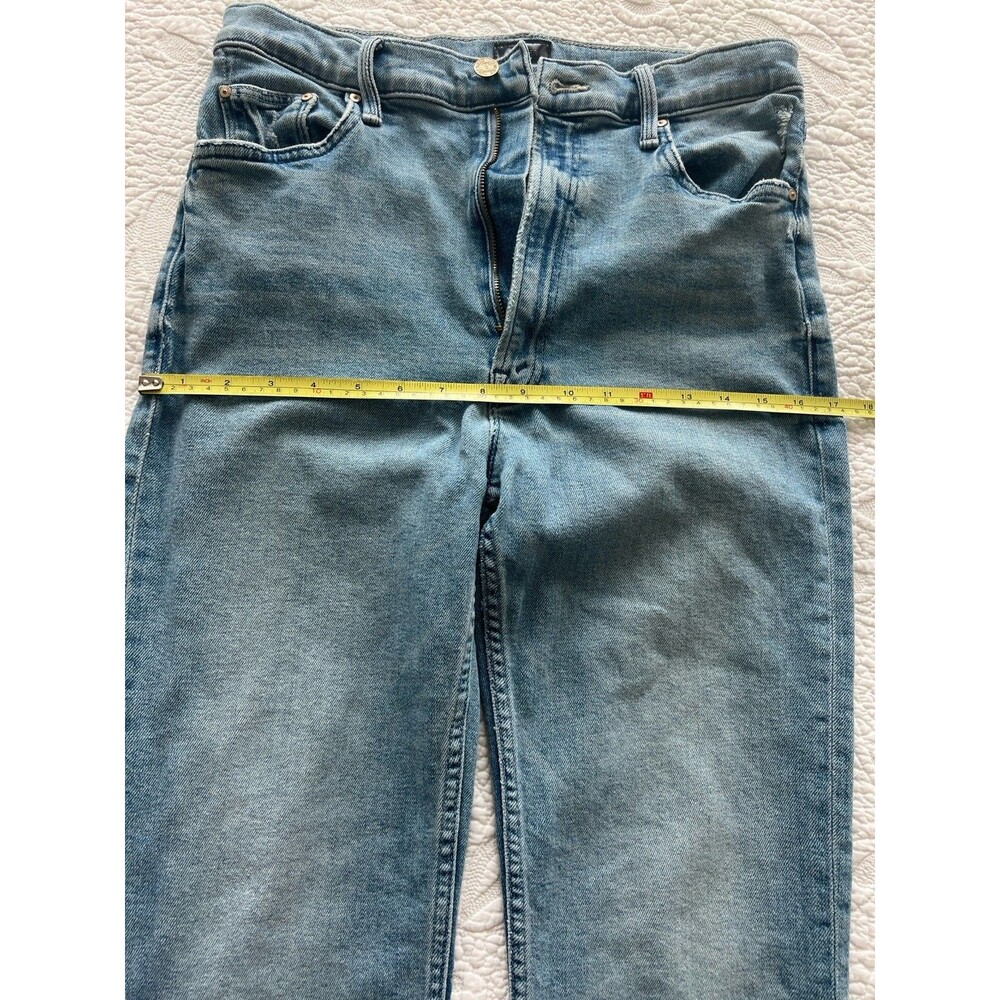 Mother Women’s High Waisted Rider Ankle Fray Jeans in Fish Out of Water Size 32 - Picture 16 of 16